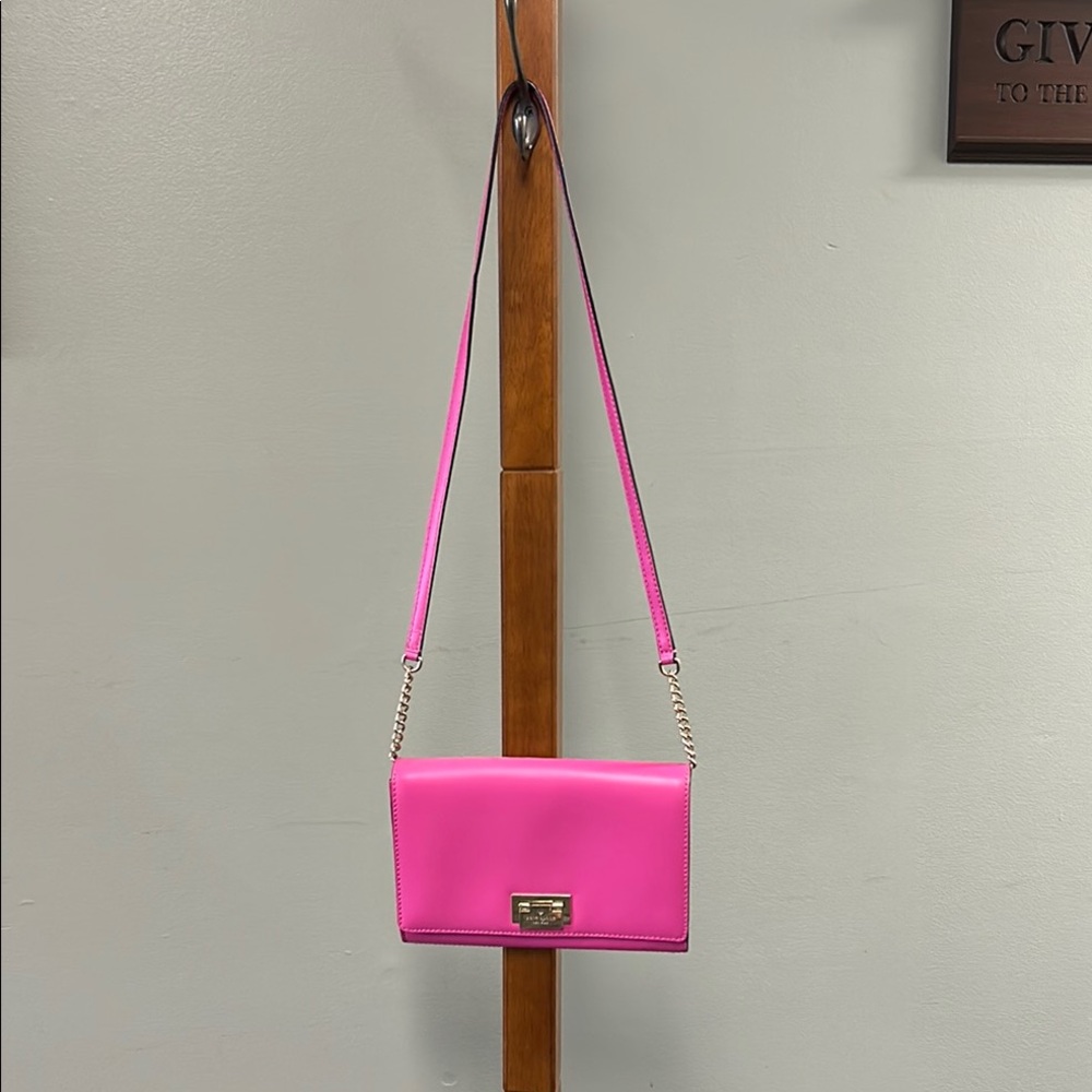 kate spade Bright Pink Crossbody Bag with Gold Hardware